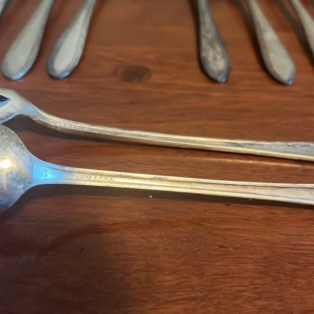 Flame (Silverplate, 1938) by National Silver Co Iced Tea Spoons Set of 19 Dining